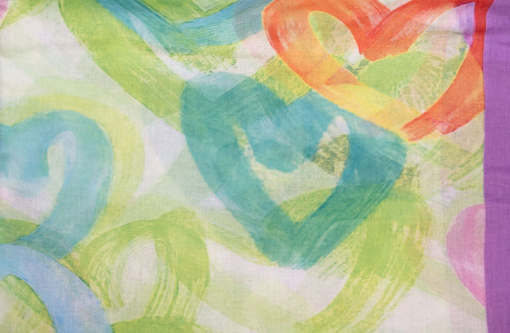 Brushed Hearts Scarf | A02