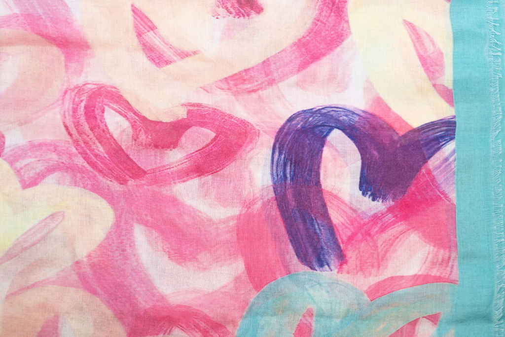 Brushed Hearts Scarf | A02