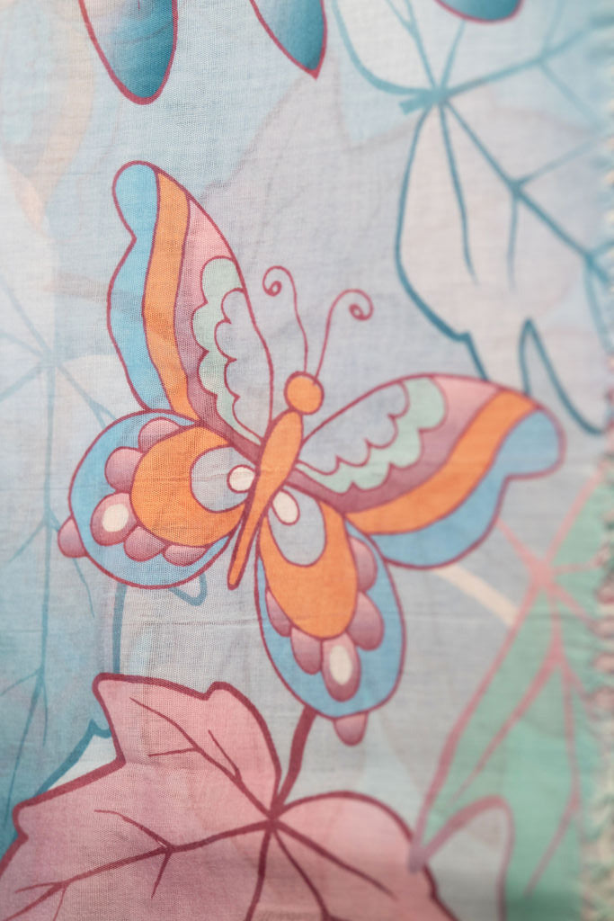 Butterfly Fringe Scarf | A04