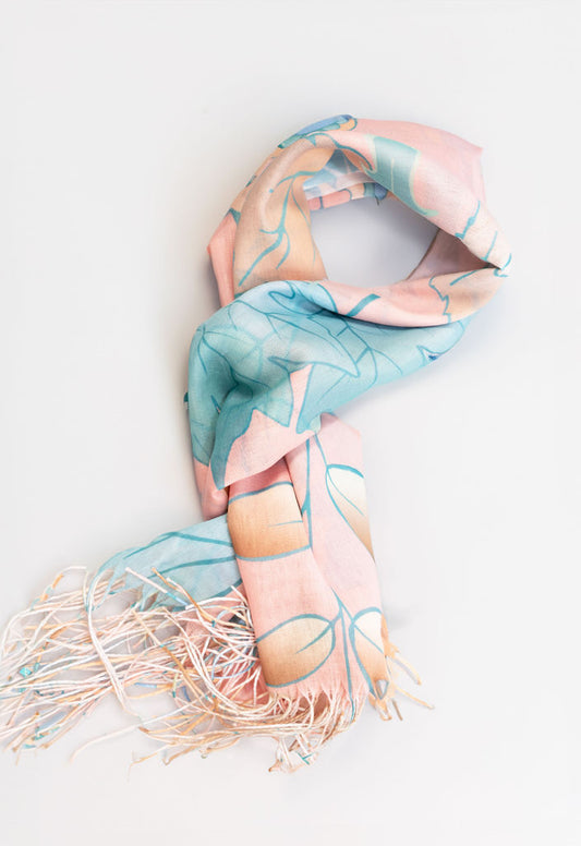 Butterfly Fringe Scarf | A04