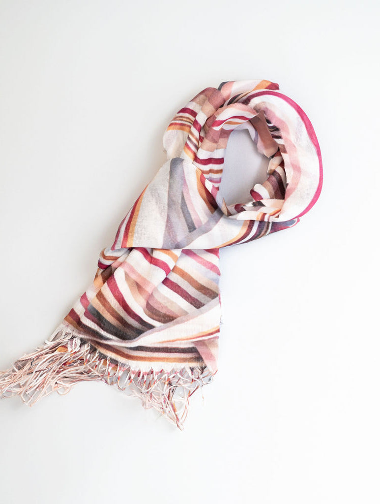 Ribbon Fringe Scarf | A05